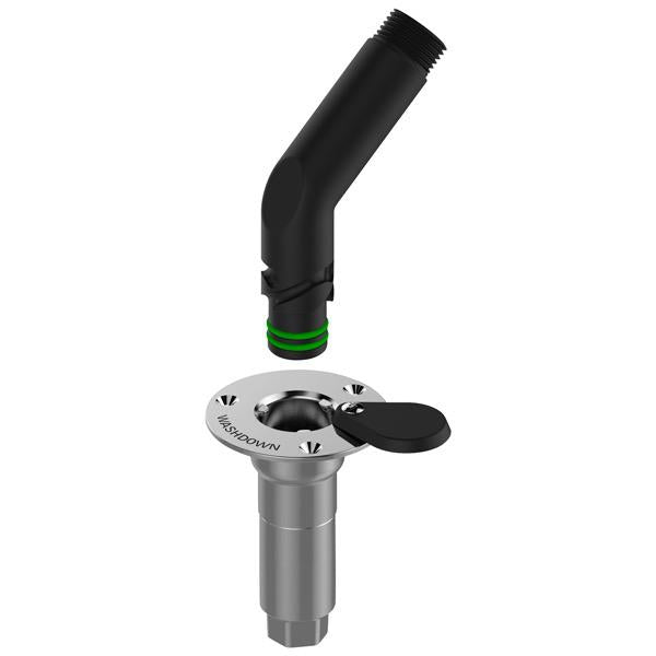 1/2" BSP(F) Deck Wash Outlet with Black Adaptor Kit