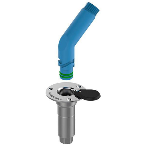 1/2" NPT(F) Deck Wash Outlet with Blue Adaptor Kit