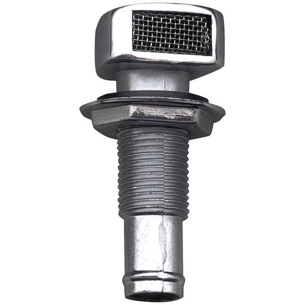 12mm Chrome Plated Fuel Breather Streamline - Straight - Bosuns Boat
