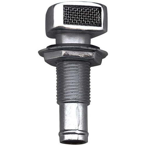 12mm Chrome Plated Fuel Breather Streamline - Straight - Bosuns Boat