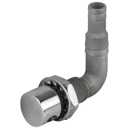 13-16mm S/S Fuel Breather - Round Head - 90 Degree Bend Up