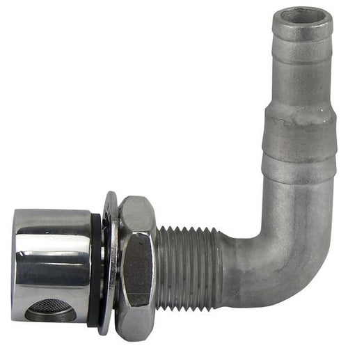 13-16mm S/S Fuel Breather - Round Head - 90 Degree Bend Up