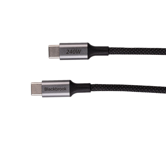 240W Braided USB-C to USB-C Cable - BlackBrook Case