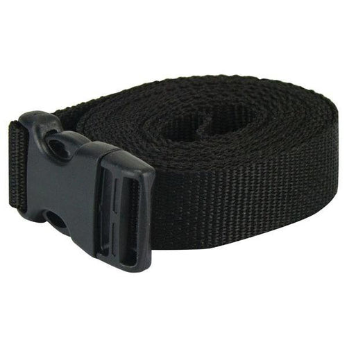 25mm x 2.5m Light Duty Side Release Black Tie Down