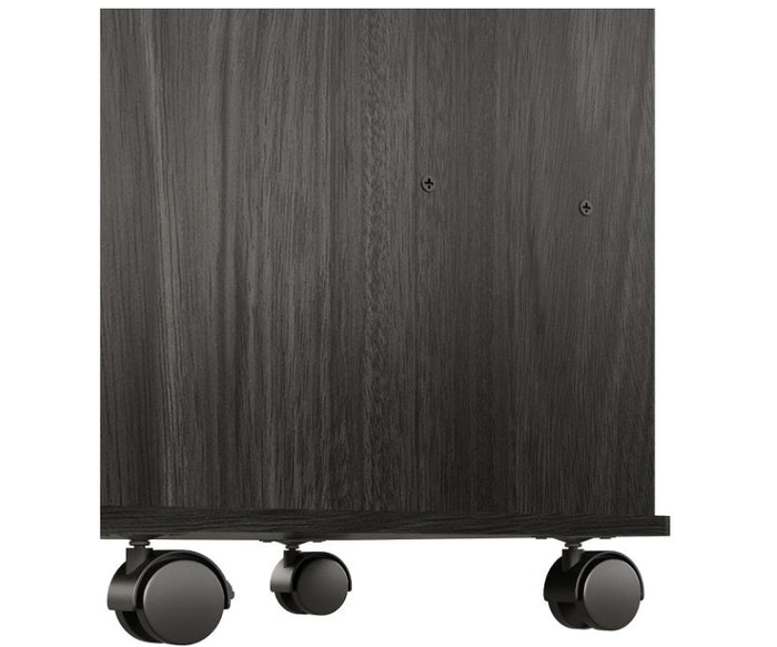 3 Drawer Mobile Filing Cabinet on Wheels Grey Office Storage Unit -312