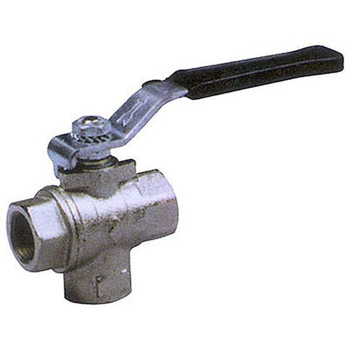 3 Way 'L' Port Chrome Plated Brass Valve