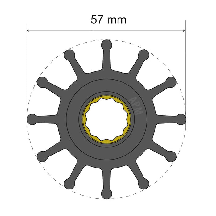 Ancor Impeller AN3267 Replaces Johnson 09-812B / Jabsco 135540-0001