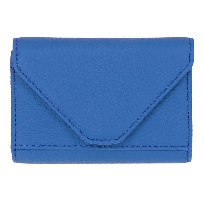 Aoki Leather Card Holder, Pebble Blue - BlackBrook Case