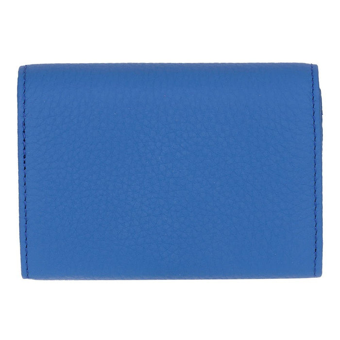 Aoki Leather Card Holder, Pebble Blue - BlackBrook Case