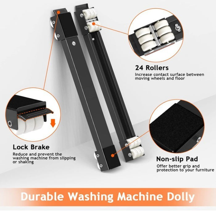 Appliance Dolly 300kg Adjustable Roller Stand Wheels Washer Fridge -201