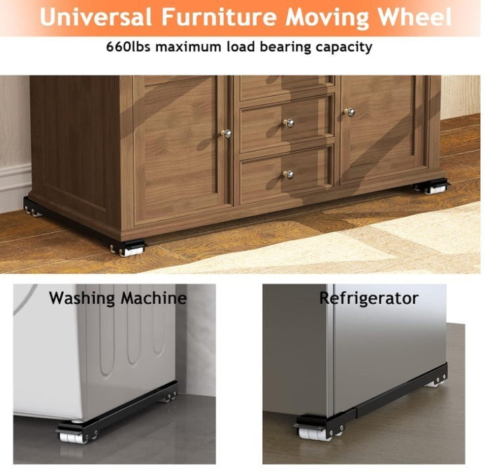 Appliance Dolly 300kg Adjustable Roller Stand Wheels Washer Fridge -201