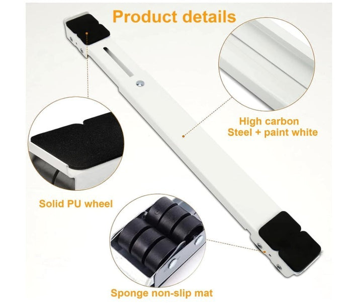 Appliance Roller Stand Adjustable Dolly Wheels Base 300kg Washer Fridge-158