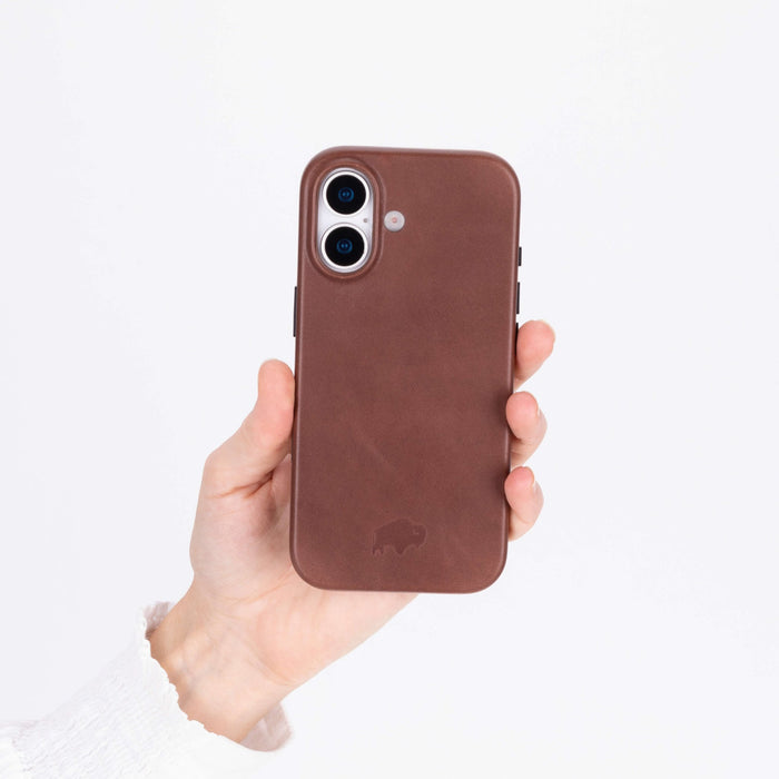 Arden Leather iPhone 17 MagSafe Case, Brown - BlackBrook Case