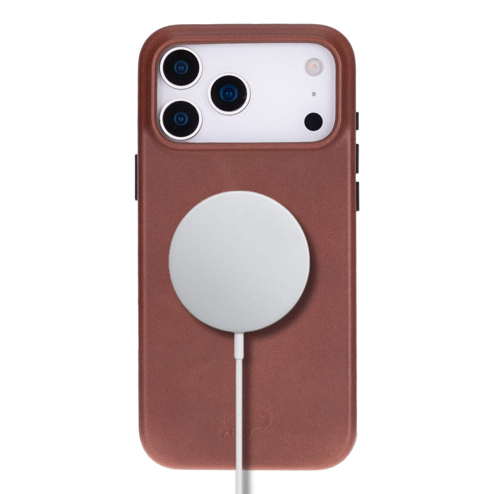 Arden Leather iPhone 18 Pro MagSafe Case, Brown - BlackBrook Case
