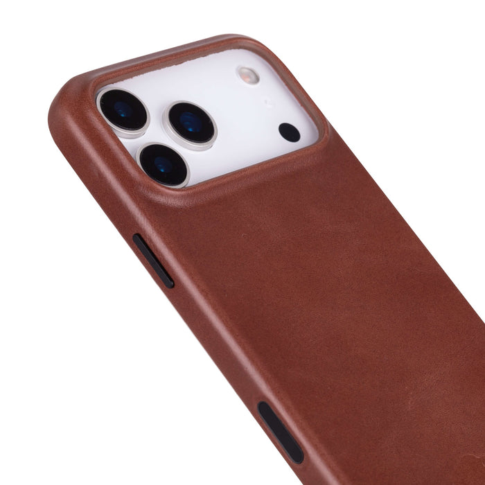 Arden Leather iPhone 18 Pro Max MagSafe Case, Brown - BlackBrook Case