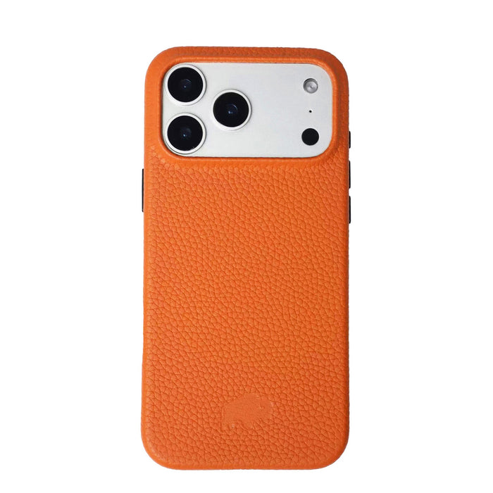 Arden Leather iPhone 18 Pro MagSafe Case, Pebble Orange - BlackBrook Case