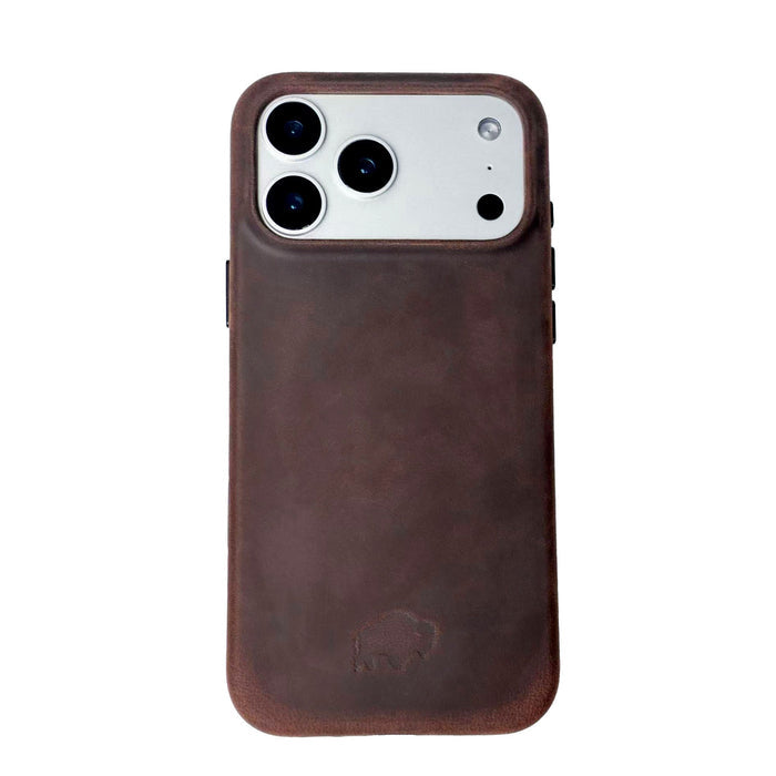 Arden Leather iPhone 18 Pro MagSafe Case, Distressed Coffee - BlackBrook Case