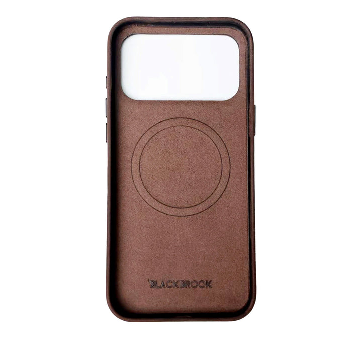 Arden Leather iPhone 18 Pro MagSafe Case, Distressed Coffee - BlackBrook Case
