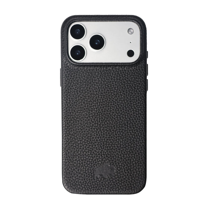 Arden Leather iPhone 18 Pro MagSafe Case, Pebble Black - BlackBrook Case
