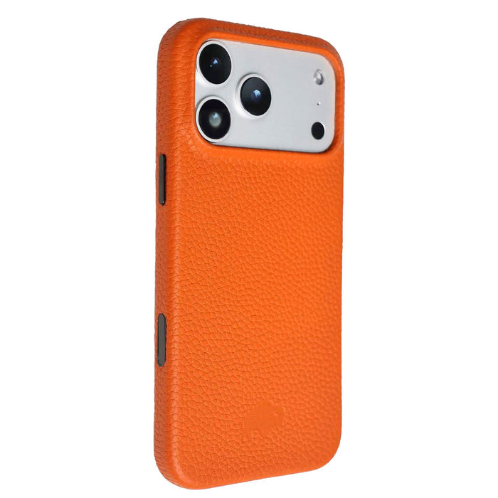 Arden Leather iPhone 18 Pro MagSafe Case, Pebble Orange - BlackBrook Case