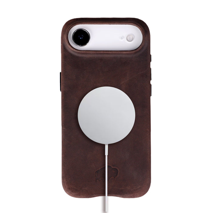 Arden Leather iPhone Air MagSafe Case, Distressed Coffee - BlackBrook Case