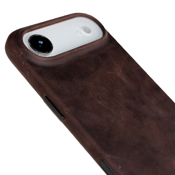 Arden Leather iPhone Air MagSafe Case, Distressed Coffee - BlackBrook Case