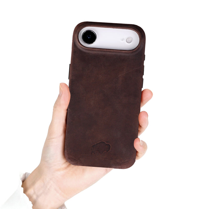 Arden Leather iPhone Air MagSafe Case, Distressed Coffee - BlackBrook Case
