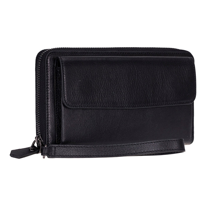 Aristo Leather Wallet, Rustic Black - BlackBrook Case
