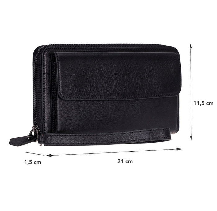 Aristo Leather Wallet, Rustic Black - BlackBrook Case