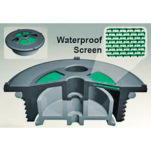 Attwood Vented Deck Fill - Black - Angled - 83mm