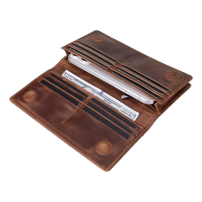 Aura Leather Women's Wallet, Coffee - BlackBrook Case