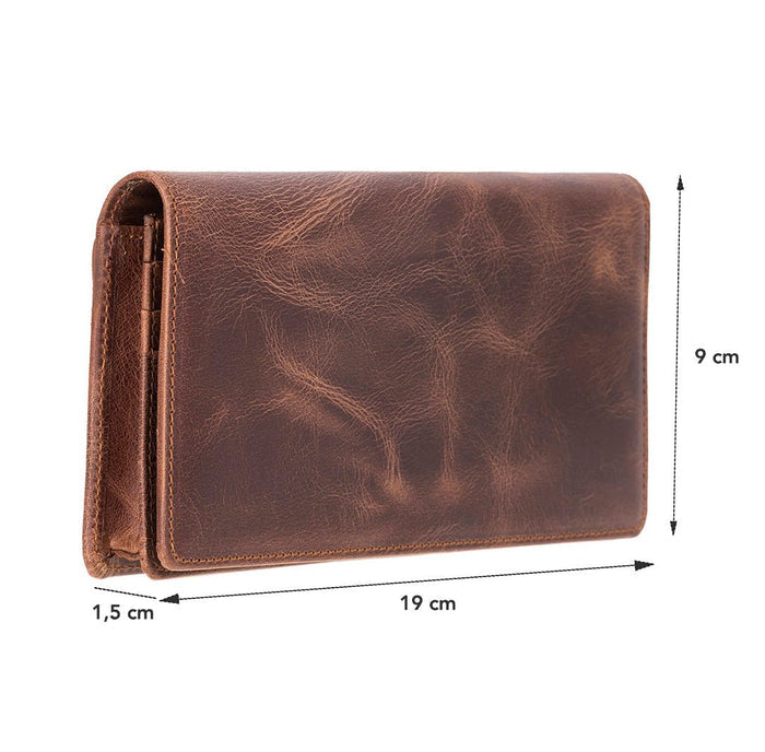 Aura Leather Women's Wallet, Coffee - BlackBrook Case