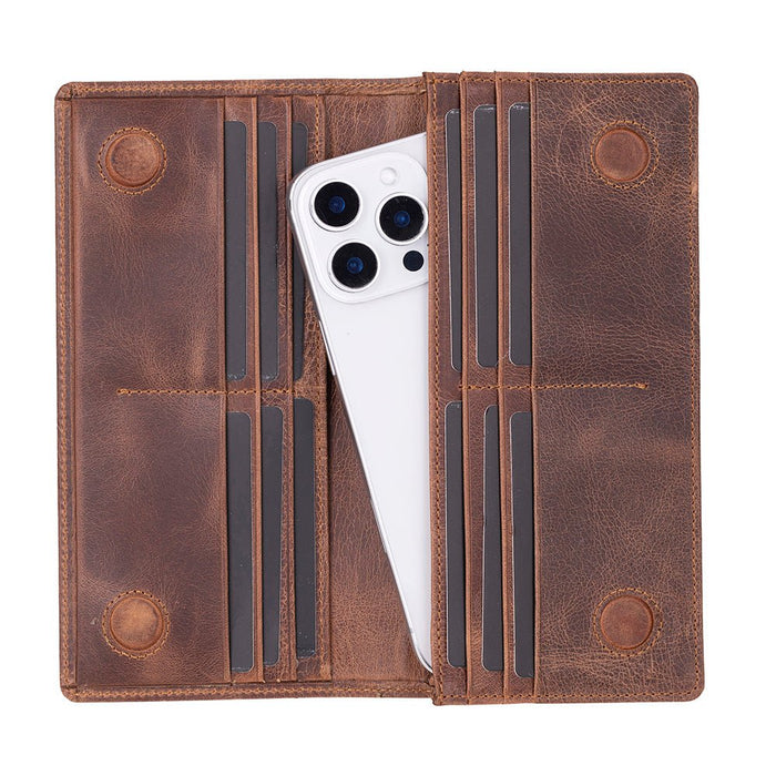 Aura Leather Women's Wallet, Coffee - BlackBrook Case