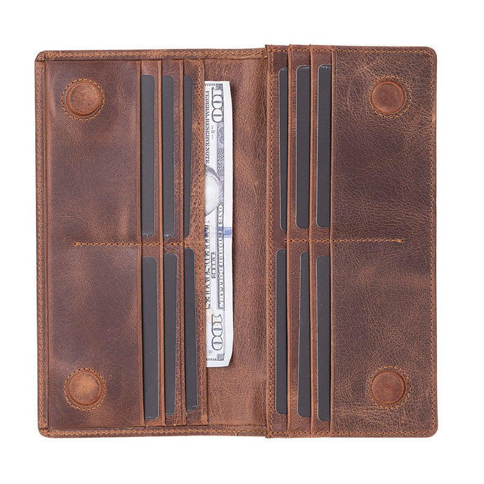 Aura Leather Women's Wallet, Coffee - BlackBrook Case