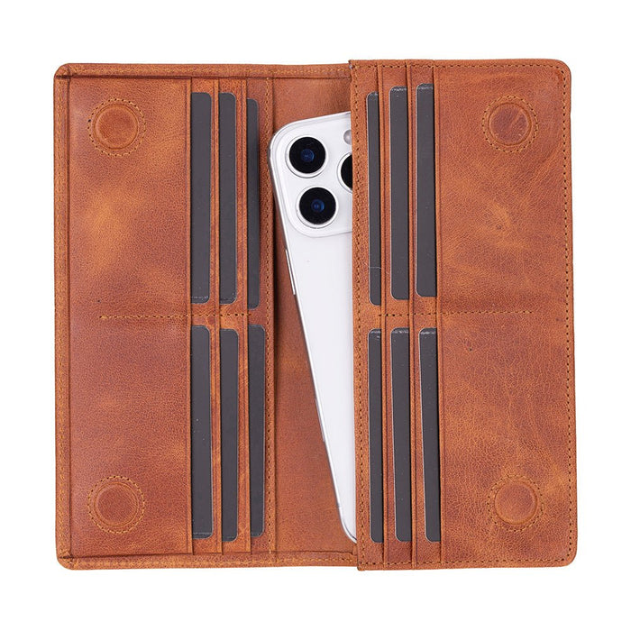 Aura Leather Women's Wallet, Golden Tan - BlackBrook Case