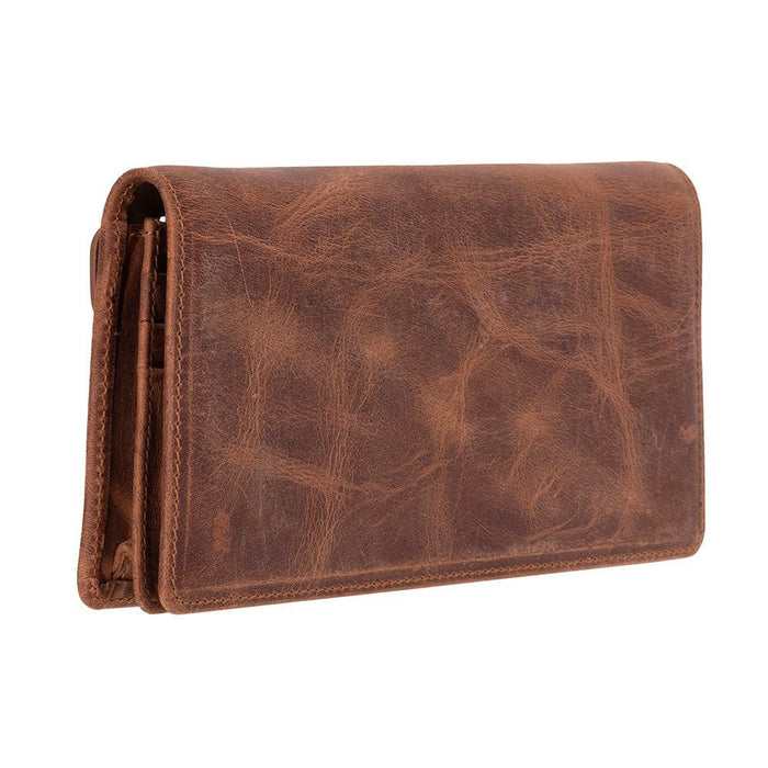 Aura Leather Women's Wallet, Saddle Brown - BlackBrook Case