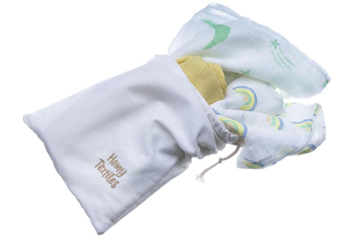 Baby Muslin Cloths 3 Pack Cotton Burp Cloths 80x80cm Soft Absorbent Unisex