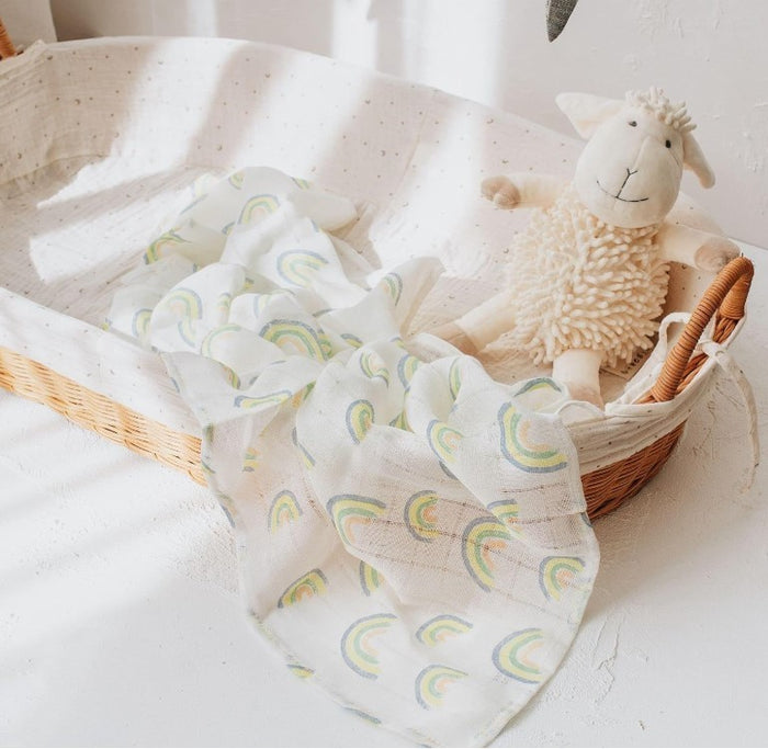 Baby Muslin Cloths 3 Pack Cotton Burp Cloths 80x80cm Soft Absorbent Unisex