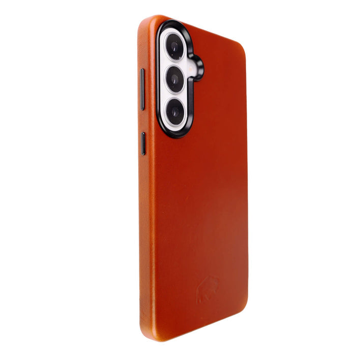 Barlow Leather Samsung S26 Plus Case, Burnished Tan - BlackBrook Case