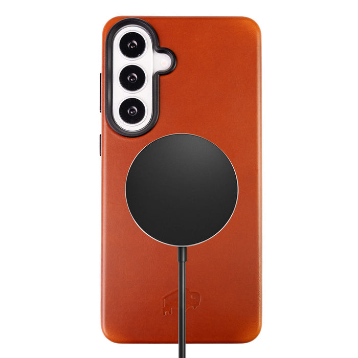 Barlow Leather Samsung S26 Plus Case, Burnished Tan - BlackBrook Case