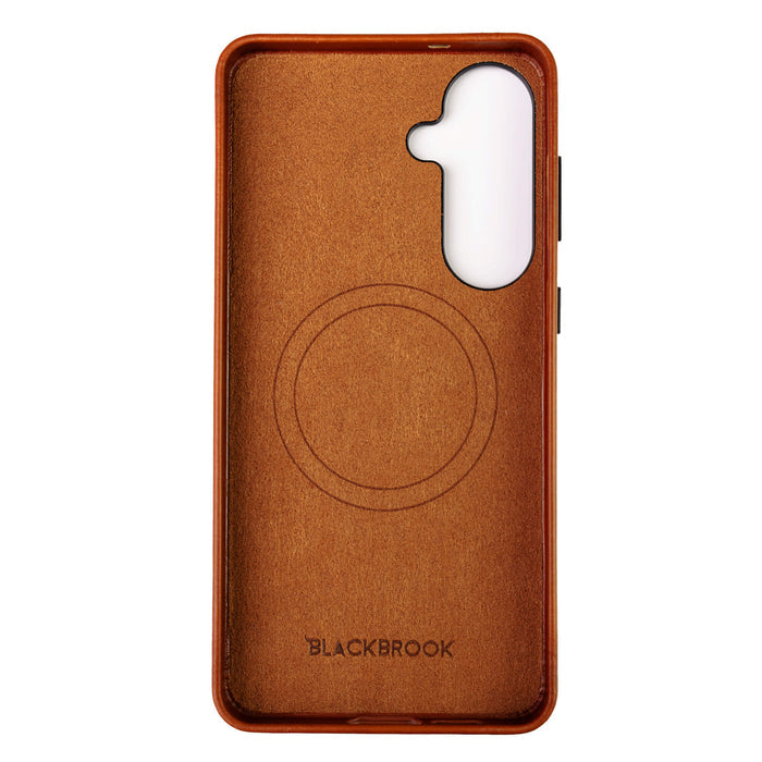 Barlow Leather Samsung S26 Plus Case, Burnished Tan - BlackBrook Case