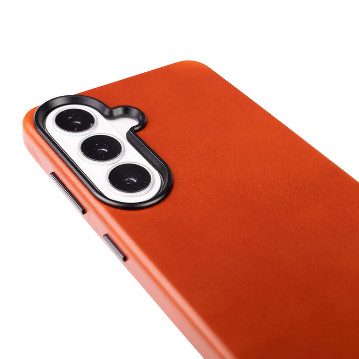 Barlow Leather Samsung S26 Plus Case, Burnished Tan - BlackBrook Case