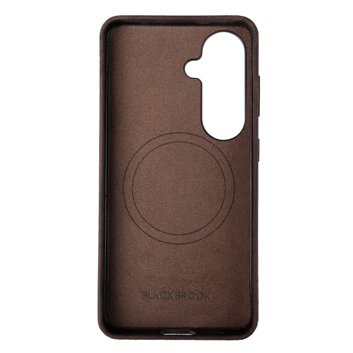Barlow Leather Samsung S26 Plus Case, Distressed Coffee - BlackBrook Case