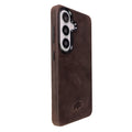 Barlow Leather Samsung S26 Plus Case, Distressed Coffee - BlackBrook Case