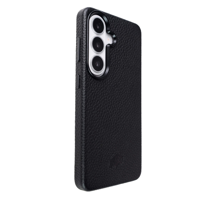 Barlow Leather Samsung S26 Plus Case, Pebble Black - BlackBrook Case