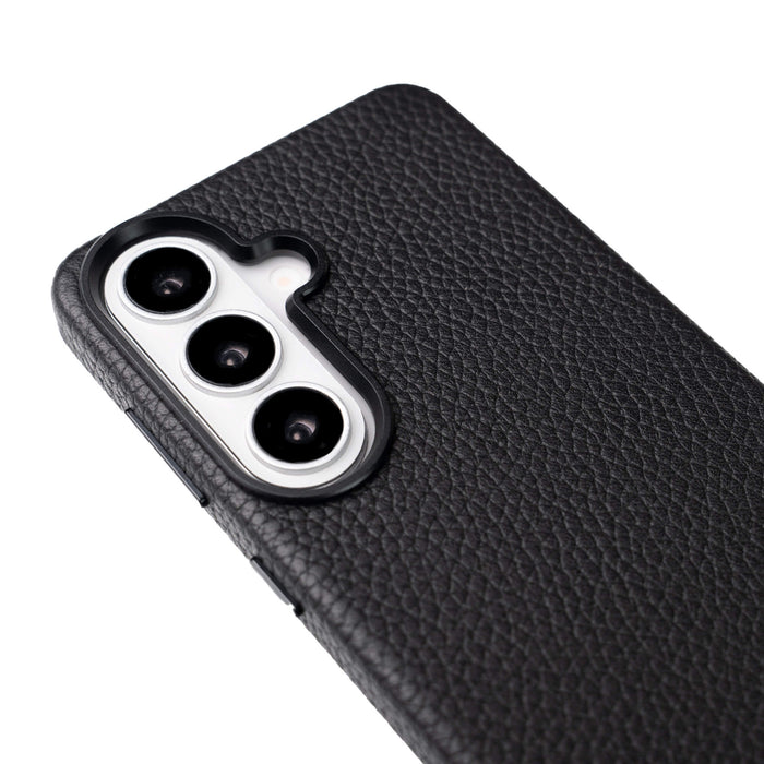 Barlow Leather Samsung S26 Plus Case, Pebble Black - BlackBrook Case