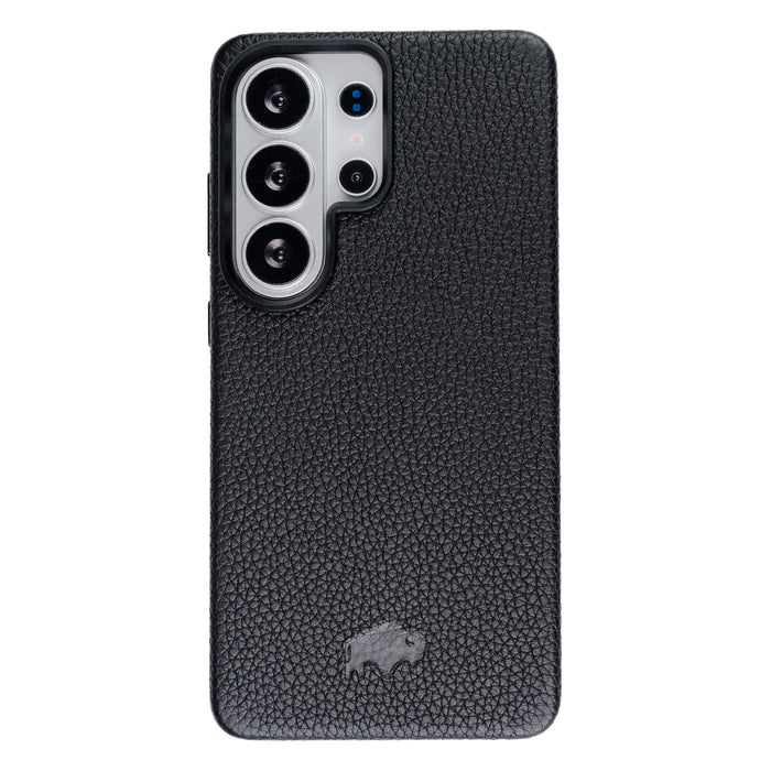Barlow Leather Samsung S26 Ultra Case, Pebble Black - BlackBrook Case