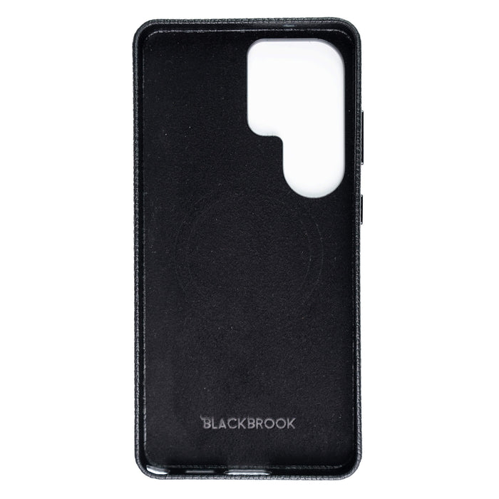 Barlow Leather Samsung S26 Ultra Case, Pebble Black - BlackBrook Case