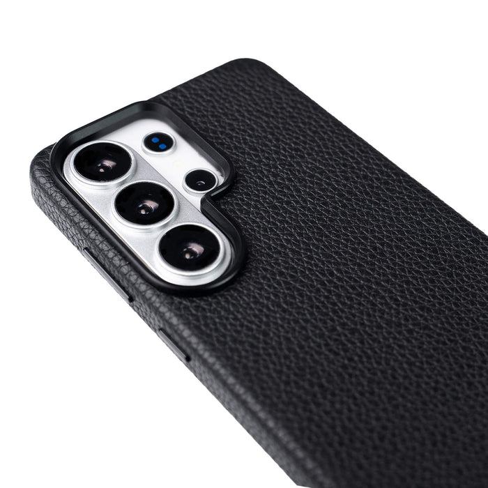 Barlow Leather Samsung S26 Ultra Case, Pebble Black - BlackBrook Case