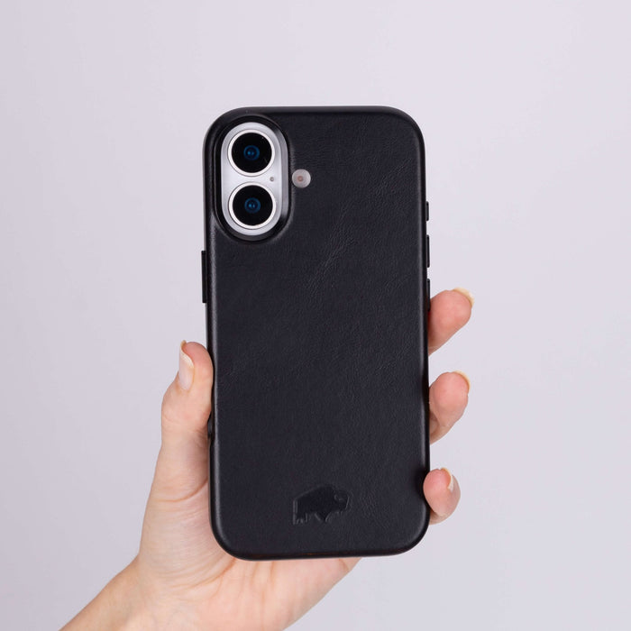 Barlow Leather iPhone 17 MagSafe Case, Black - BlackBrook Case